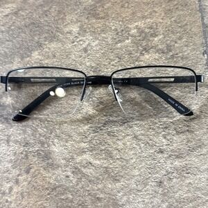 Eight to Eighty New York Black Half Rim Metal Eyeglass Frames 56-18-140-35mm